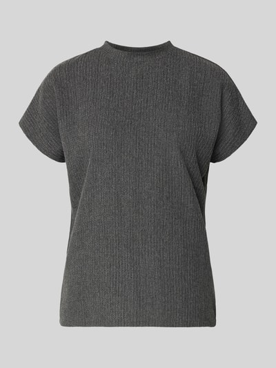 Christian Berg Woman T-Shirt mit Strukturmuster und Rundhalsausschnitt Dunkelgrau 2