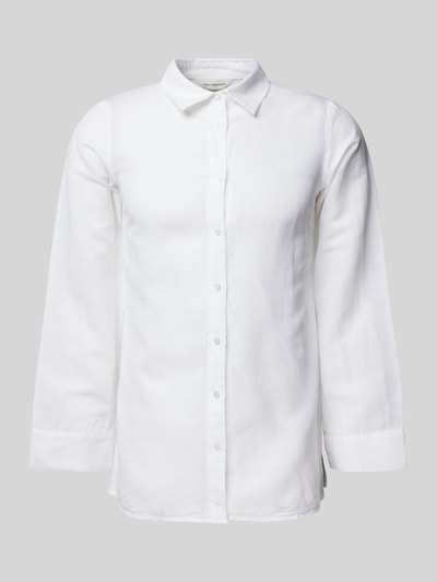 MSCH Copenhagen Linnen blouse met overhemdkraag, model 'Mirilla' Offwhite - 2