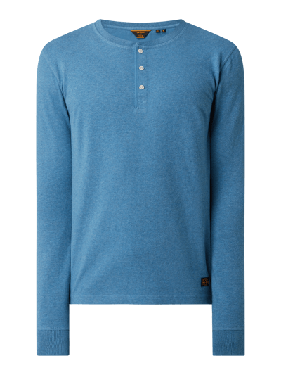 Superdry Serafino-Shirt aus Baumwolle  Blau 2