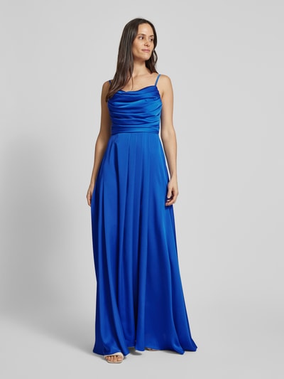 TROYDEN COLLECTION Abendkleid mit Wasserfall-Ausschnitt Royal 1