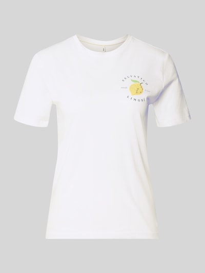 ONLY Regular Fit T-Shirt aus reiner Baumwolle Modell 'KITA' Weiss 2