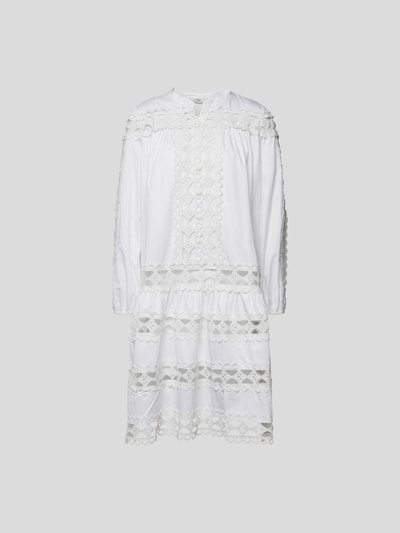 Devotion Knielanges Kleid mit Lochstickmuster Weiß 2