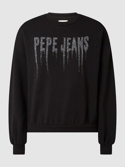 Pepe Jeans Sweatshirt mit Strasssteinen Modell 'Debbie' Black 2