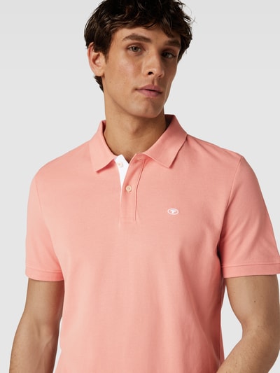 Tom Tailor Koszulka polo o kroju regular fit z wyhaftowanym logo Brudnoróżowy 3