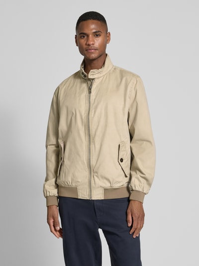 Christian Berg Men Jack met opstaande kraag en steekzakken Beige - 4