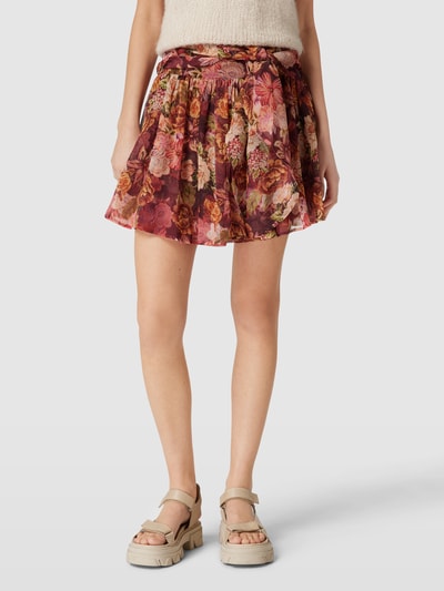 GUESS Minirock mit floralem Print Modell 'AMAN' Bordeaux 4