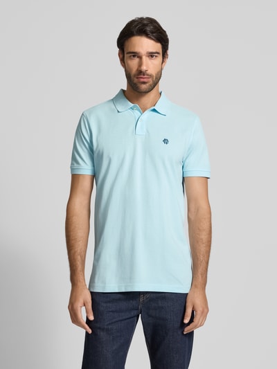MCNEAL Poloshirt met labelstitching Lichtturquoise - 4