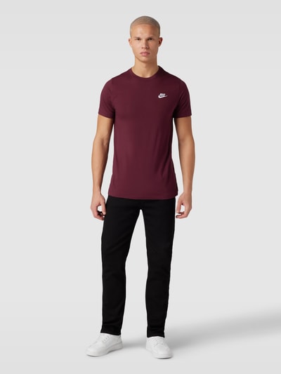 Nike T-Shirt mit Logo-Stitching Bordeaux 1