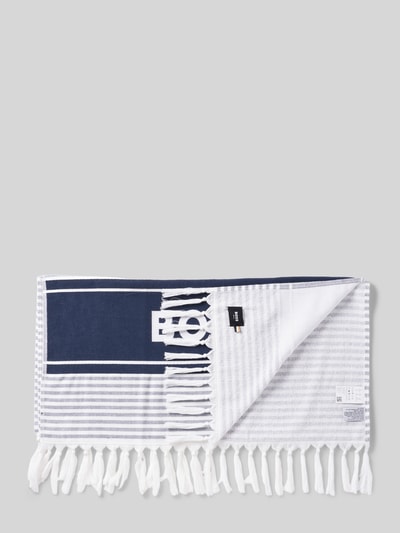 BOSS Handtuch mit Fransen Modell 'Riviera Towel' Marine 2