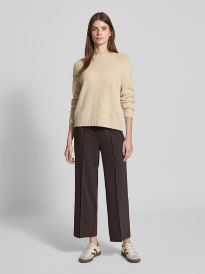 Cambio Spodnie materiałowe o skróconym kroju model ‘CAMERON’ Ciemnobrązowy 1