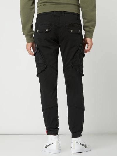 Alpha Industries Cargohose mit Label-Details Modell 'COMBAT' Black 5