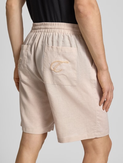 ANOTHER COTTON LAB Loose Fit Shorts aus Leinen-Baumwoll-Mix Beige 3
