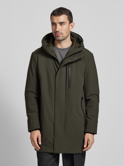 Strellson Parka met borstzak, model 'Flex Cross' Olijfgroen - 4