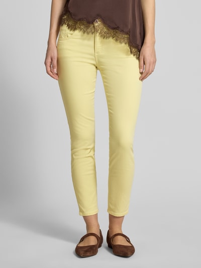 Brax Slim fit broek in verkorte pasvorm model 'SHAKIRA' Lichtgeel - 4