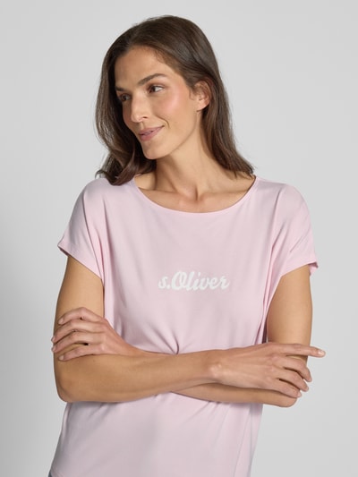 s.Oliver RED LABEL Loose fit T-shirt met extra brede schouders Roze - 3