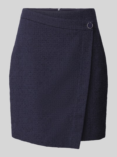 s.Oliver BLACK LABEL Minirok met structuurmotief in wikkellook Marineblauw - 2