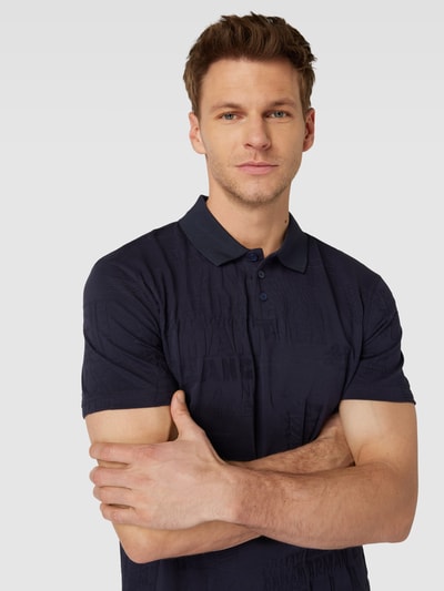 ARMANI EXCHANGE Poloshirt mit Label-Strukturmuster Marine 3