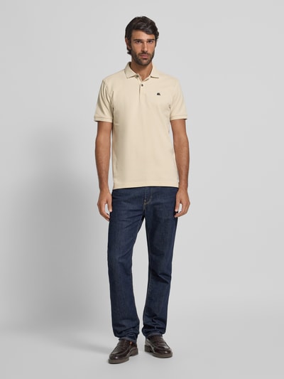 Lerros Poloshirt mit Label-Stitching Sand 1
