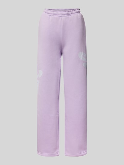 FELICIOUS Oversized sweatpants met labelprint Lila - 2