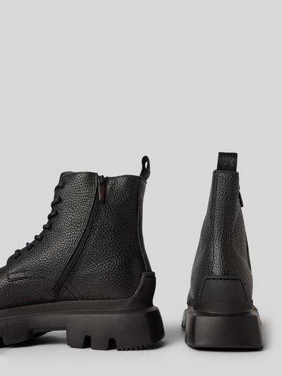 HUGO Schnürboots aus Leder mit Label-Details Modell 'Fabyan' Black 2