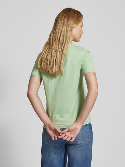 Jake*s Casual T-shirt met motiefstitching Lichtgroen - 5