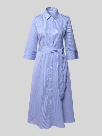 Christian Berg Woman Hemdblusenkleid mit Bindegürtel und Knopfleiste Bleu 2