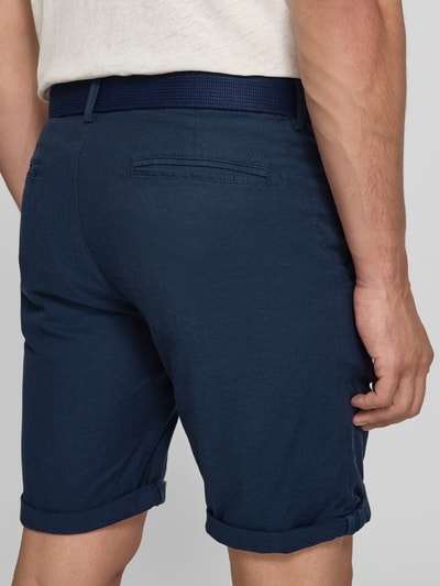 MCNEAL Korte slim fit chino met achterzakken Marineblauw - 3