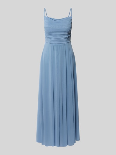 TROYDEN COLLECTION Cocktailkleid mit Spaghettiträgern und Raffungen Hellblau 2