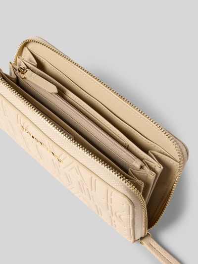 VALENTINO BAGS Portfel ze wzorem z logo model ‘PANSY’ Écru 3