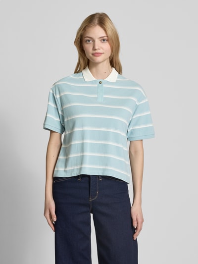 Marc O'Polo Denim Poloshirt met korte knoopsluiting Lichtblauw - 4