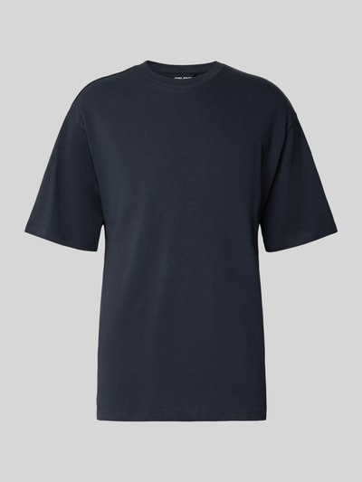 Produktfoto, Oversized T-Shirt Modell 'FISHER' von Blend in dunkelblau, reine Baumwolle, Rundhalsausschnitt, glatte Textur, Herren T-Shirt