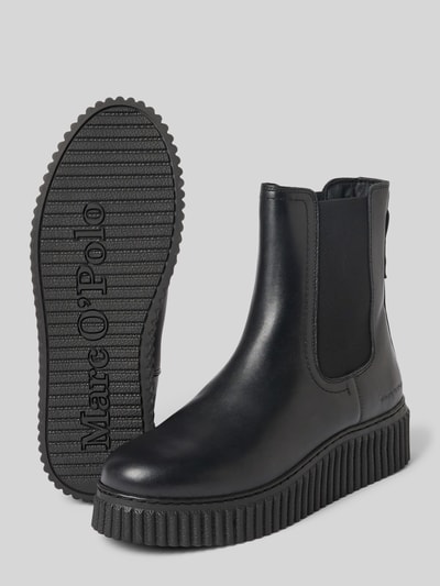 Productfoto, zwarte chelsea boots van rundleer model 'Bianca' van Marc O'Polo, Dames chelsea boots
