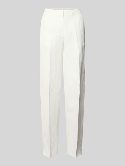 Productfoto, Barrel Hose aus Leinen-Mix Modell 'LINEN/VIS BARREL PANT' van Tommy Hilfiger, look: effen, pasvorm: barrel fit, persplooien, ritssluiting met verborgen dubbele haak, zij-steekzakken voor, strookzakken achter, logodetail, materiaal: mix van linnen en viscose.