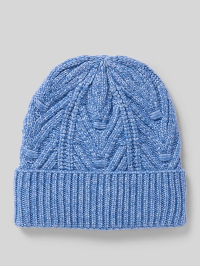 ICHI Gebreide muts met structuurmotief, model 'IAMYNTE' Blauw - 1