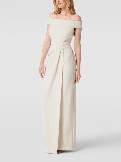 Lauren Ralph Lauren Avondjurk met boothals, model 'SARAN' Ecru - 4