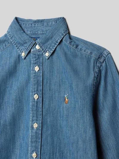 Polo Ralph Lauren Teens Regular fit jeansoverhemd met button-downkraag Blauw - 2