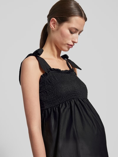 Mamalicious Zwangerschapsjurk met smokdetails, model 'CLEA' Zwart - 3