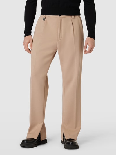 HUGO Broek met labeldetail, model 'Fyn' Beige - 4