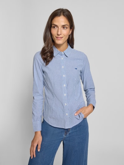 Mustang Overhemdblouse met logostitching en sportmanchetten Lichtblauw - 3