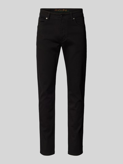 Christian Berg Men Straight Fit Jeans mit Brand-Detail Black 2