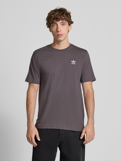 adidas Originals T-Shirt mit Logo-Stitching Anthrazit 4