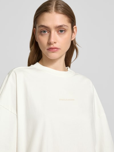 Pegador Oversized T-shirt met labelprint, model 'BRACY' Ecru - 3