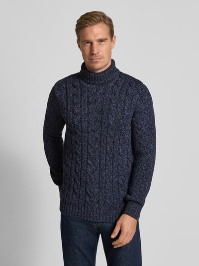 RAGMAN Strickpullover mit gerippten Abschlüssen Marine 4