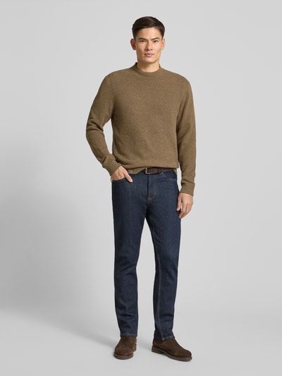 JACK & JONES Premium Strickpullover mit Polokragen Modell 'MAVERICK' Camel 1