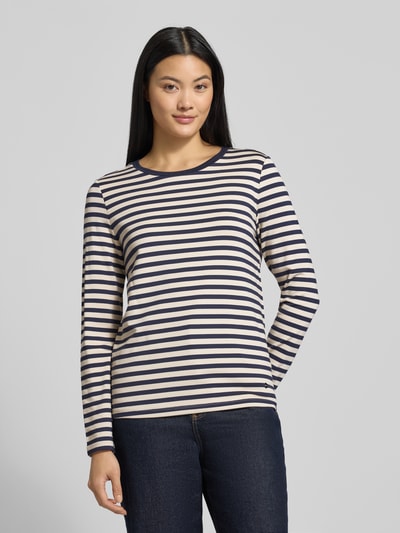 Brax Bluzka z długim rękawem i okrągłym dekoltem model ‘CARINA’ Ciemnoniebieski 4