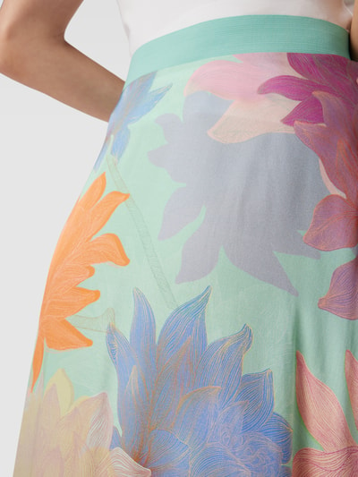 Oilily Midirok met all-over bloemenprint, model 'SAYGE' Oceaanblauw - 3