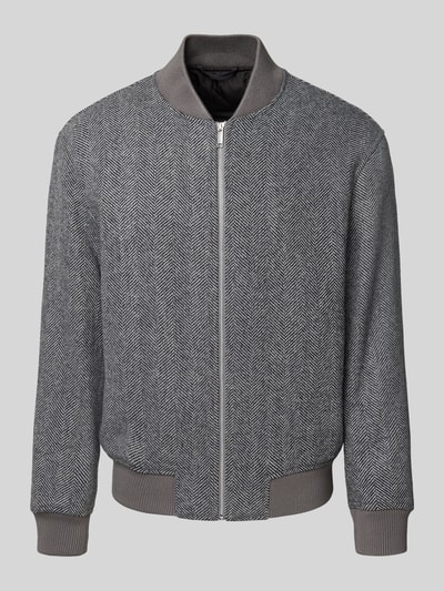 SELECTED HOMME Regular fit bomberjack van wolmix, model 'JENS' Middengrijs - 2