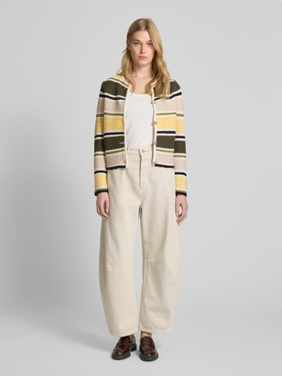 Zero Cardigan mit durchgehender Knopfleiste Beige 1