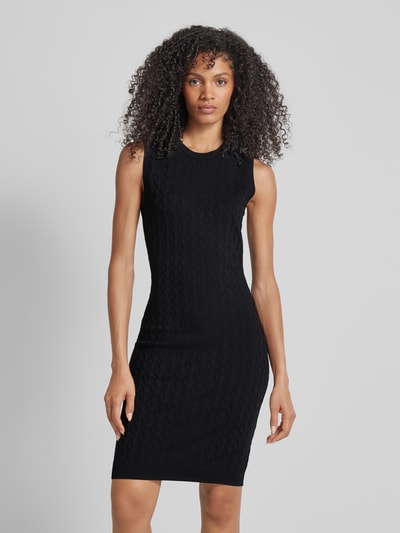 ARMANI EXCHANGE Strickkleid aus Viskose-Mix mit Rundhalsausschnitt Black 4