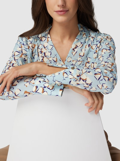 Marc Cain Blusenshirt aus Viskose mit Allover-Muster Bleu 3